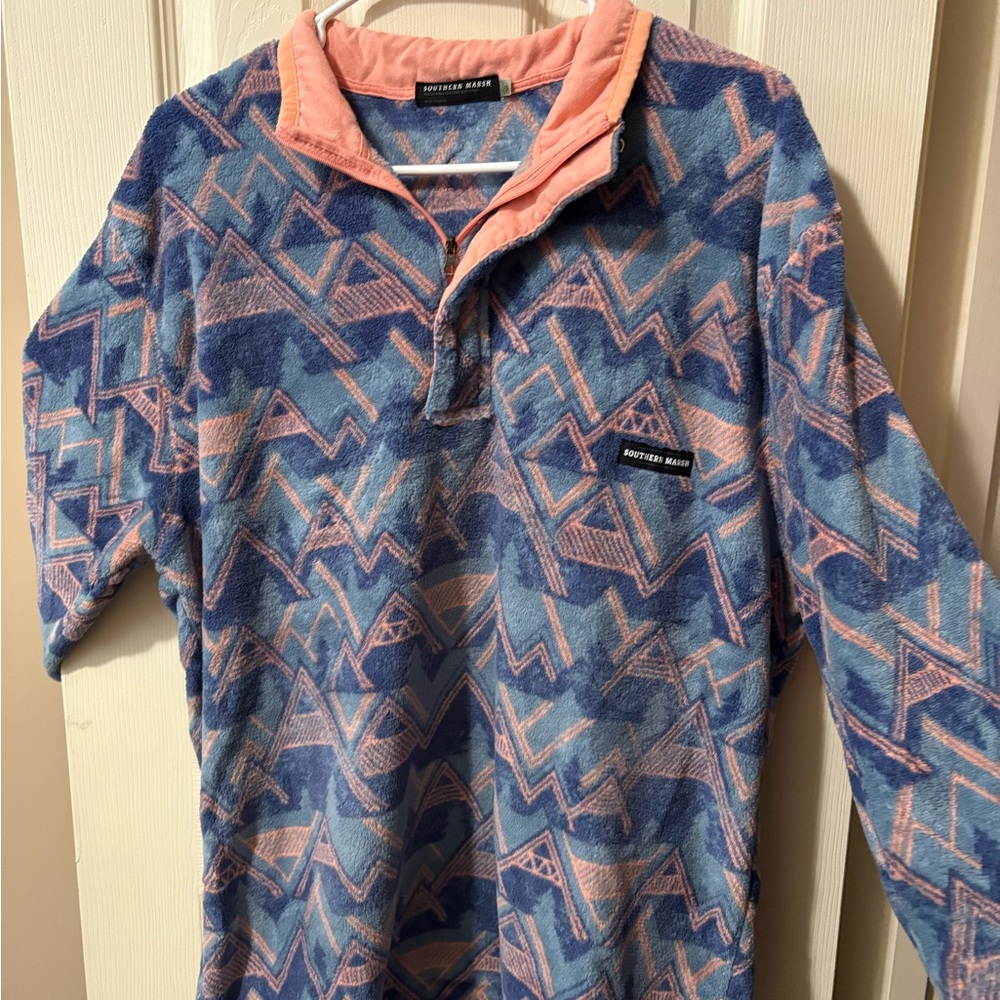 Southern Marsh Blue and Pink Patterned Jacket